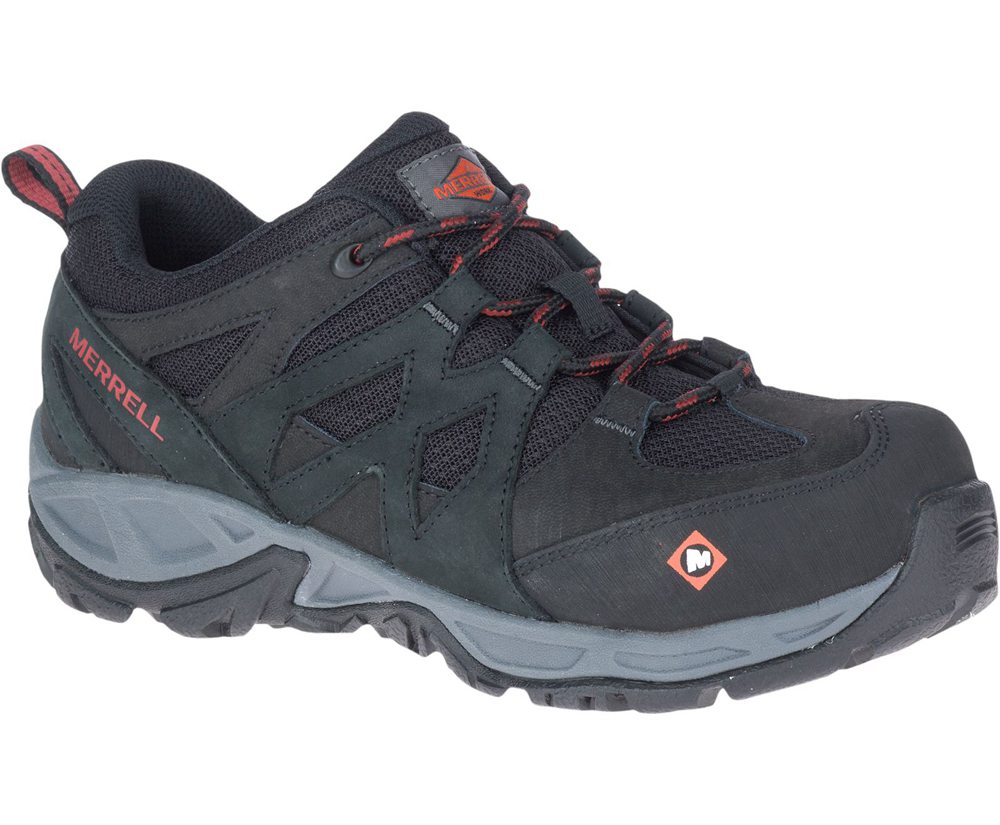 Merrell Hiking Shoes Black - Siren Alloy Toe Work - Womens 48UDGZRWP
